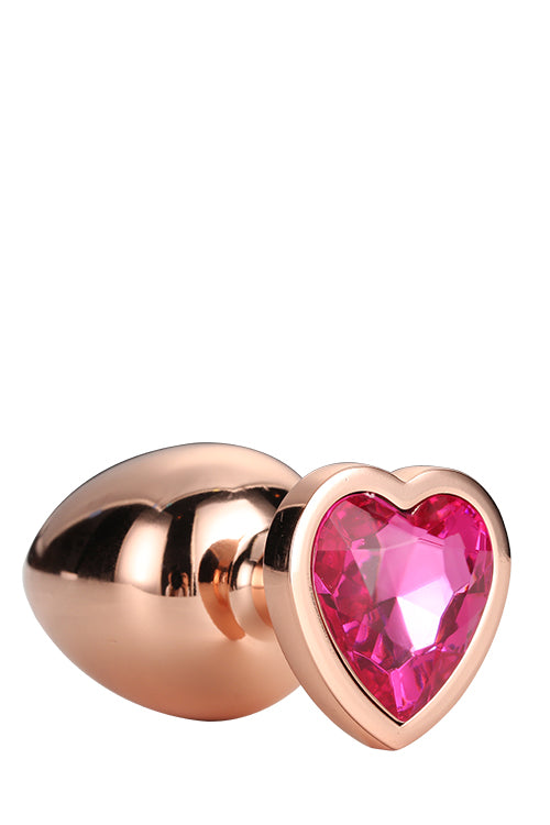 3-GLEAMING LOVE ROSE GOLD PLUG LARGE-3