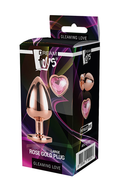 7-GLEAMING LOVE ROSE GOLD PLUG LARGE-7