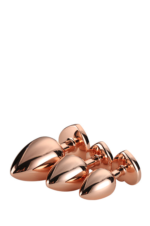 6-GLEAMING LOVE ROSE GOLD PLUG SET-6