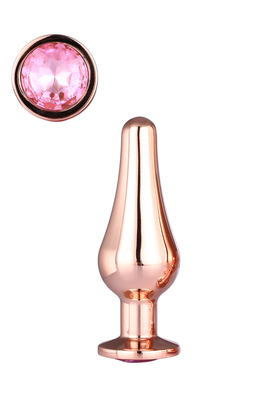 2-GLEAMING LOVE ROSE GOLD PLEASURE PLUG S-2
