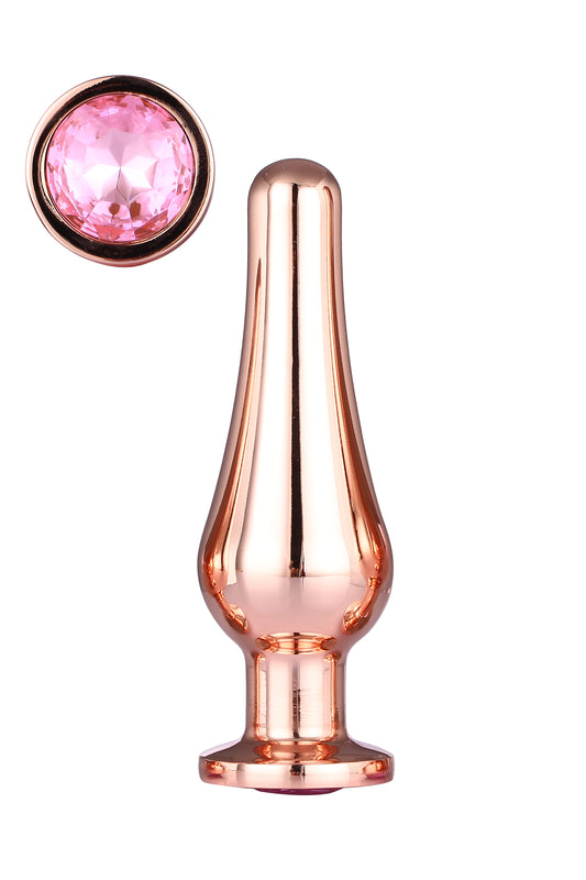 2-GLEAMING LOVE ROSE GOLD PLEASURE PLUG M-2