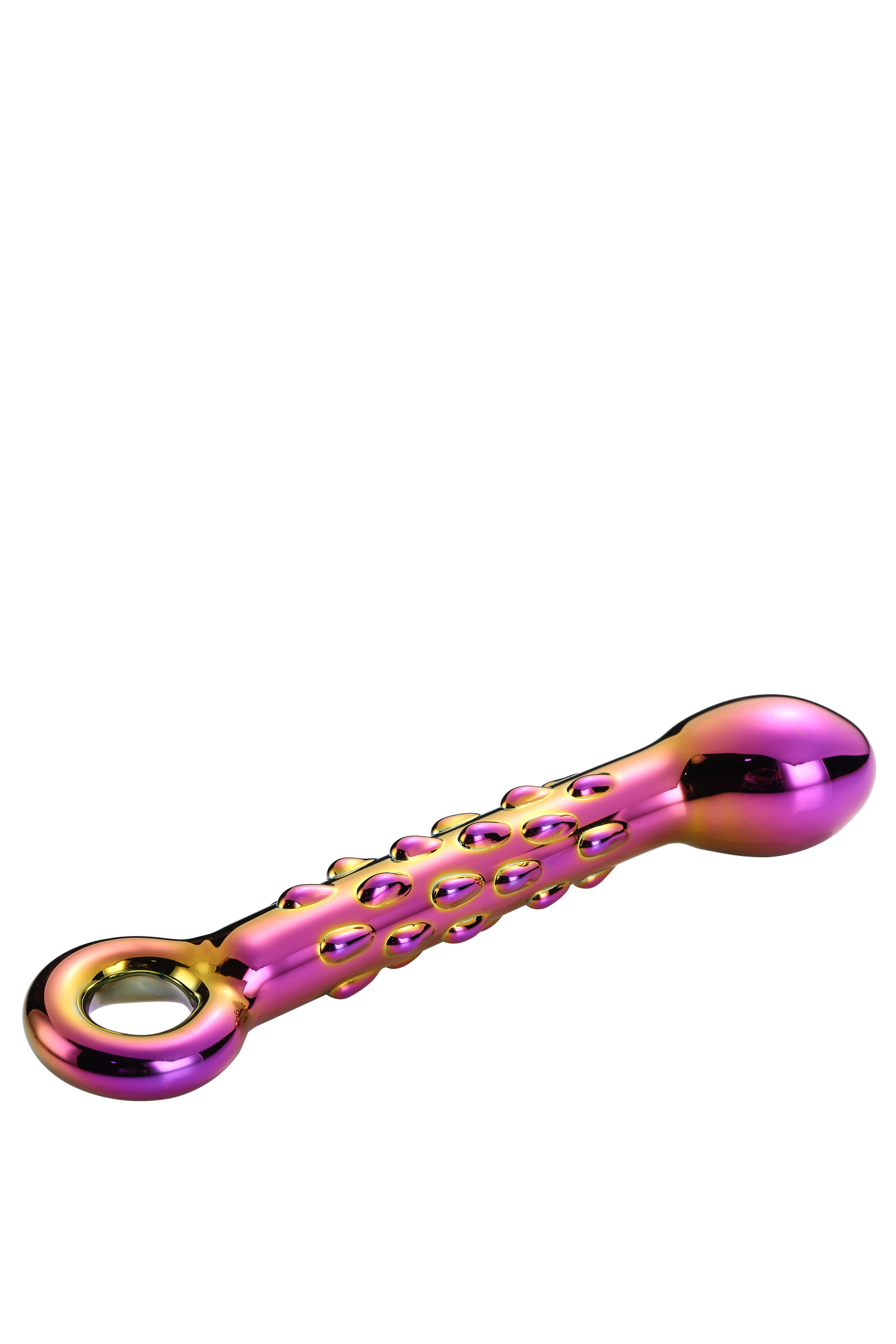 4-GLAMOUR GLASS RIBBED G-SPOT DILDO-4