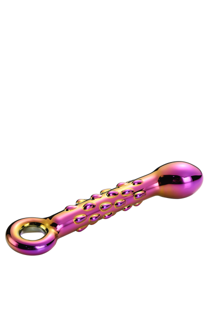 4-GLAMOUR GLASS RIBBED G-SPOT DILDO-4