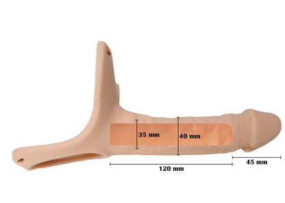 8-Proteza strap-on pusta przedłużająca penisa 24cm-8