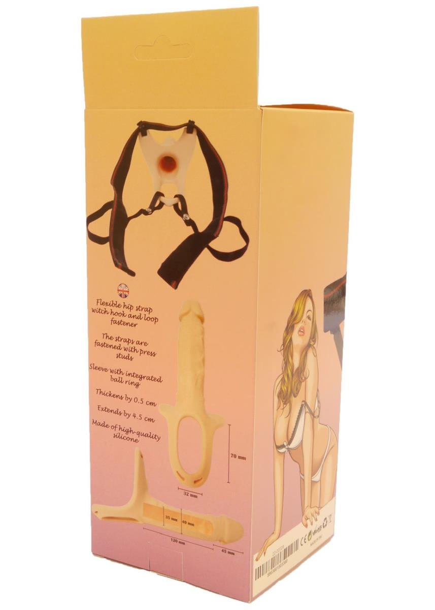 9-Proteza strap-on pusta przedłużająca penisa 24cm-9