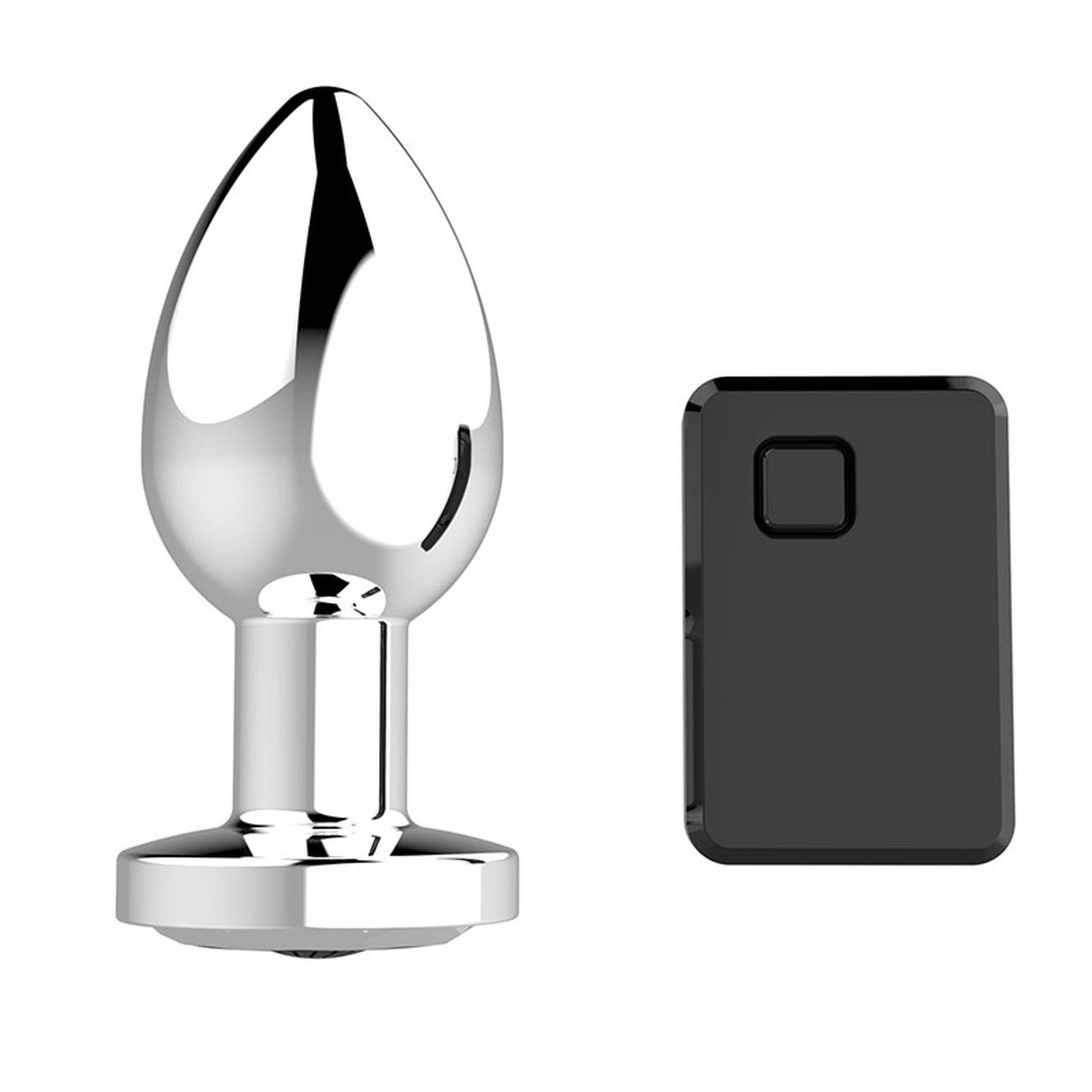 1-Korek analny plug stal metal pilot 8cm 10 trybów-1