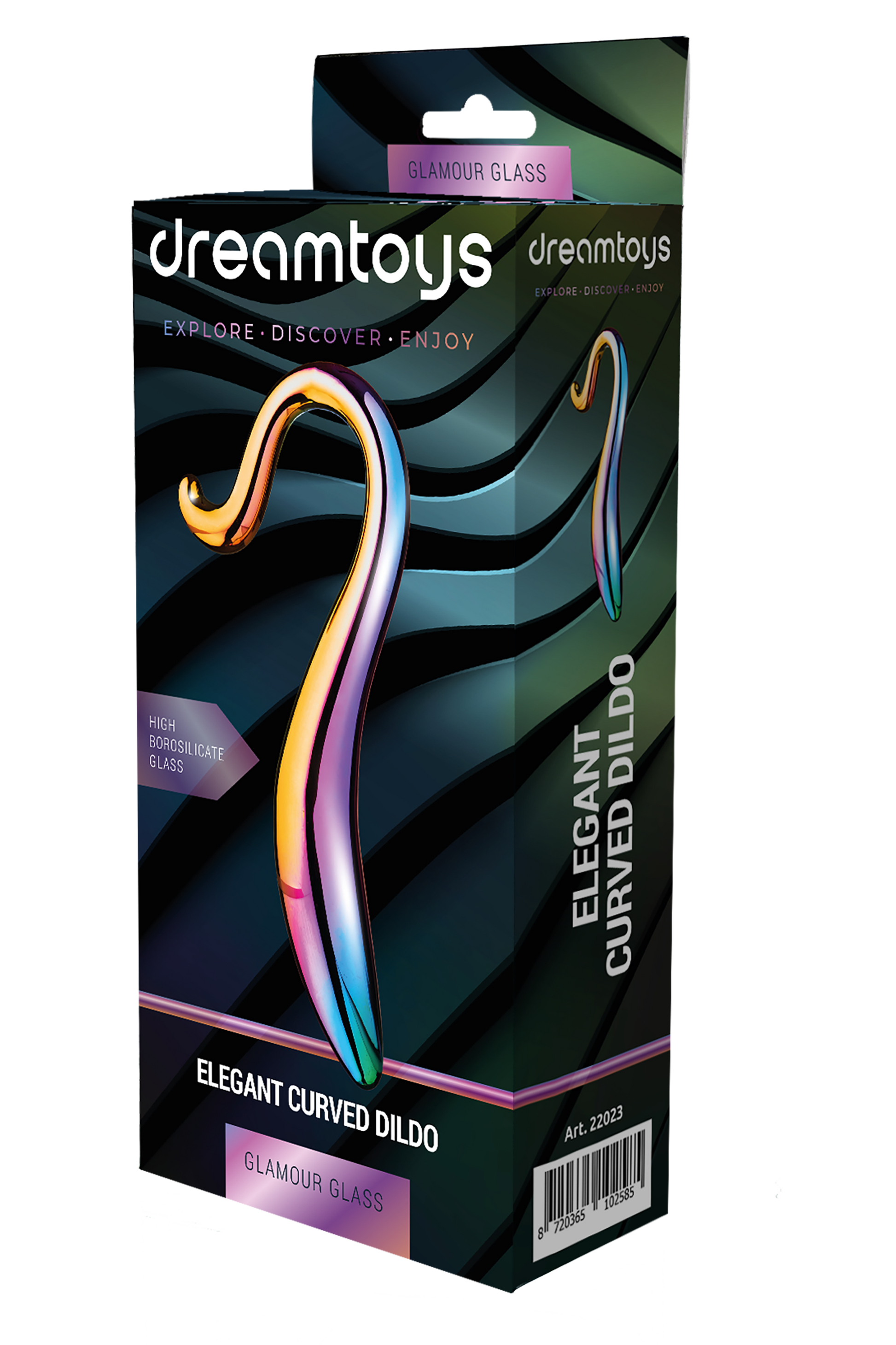 12-Dildo szklane zakręcone eleganckie bezpieczne 18cm-12