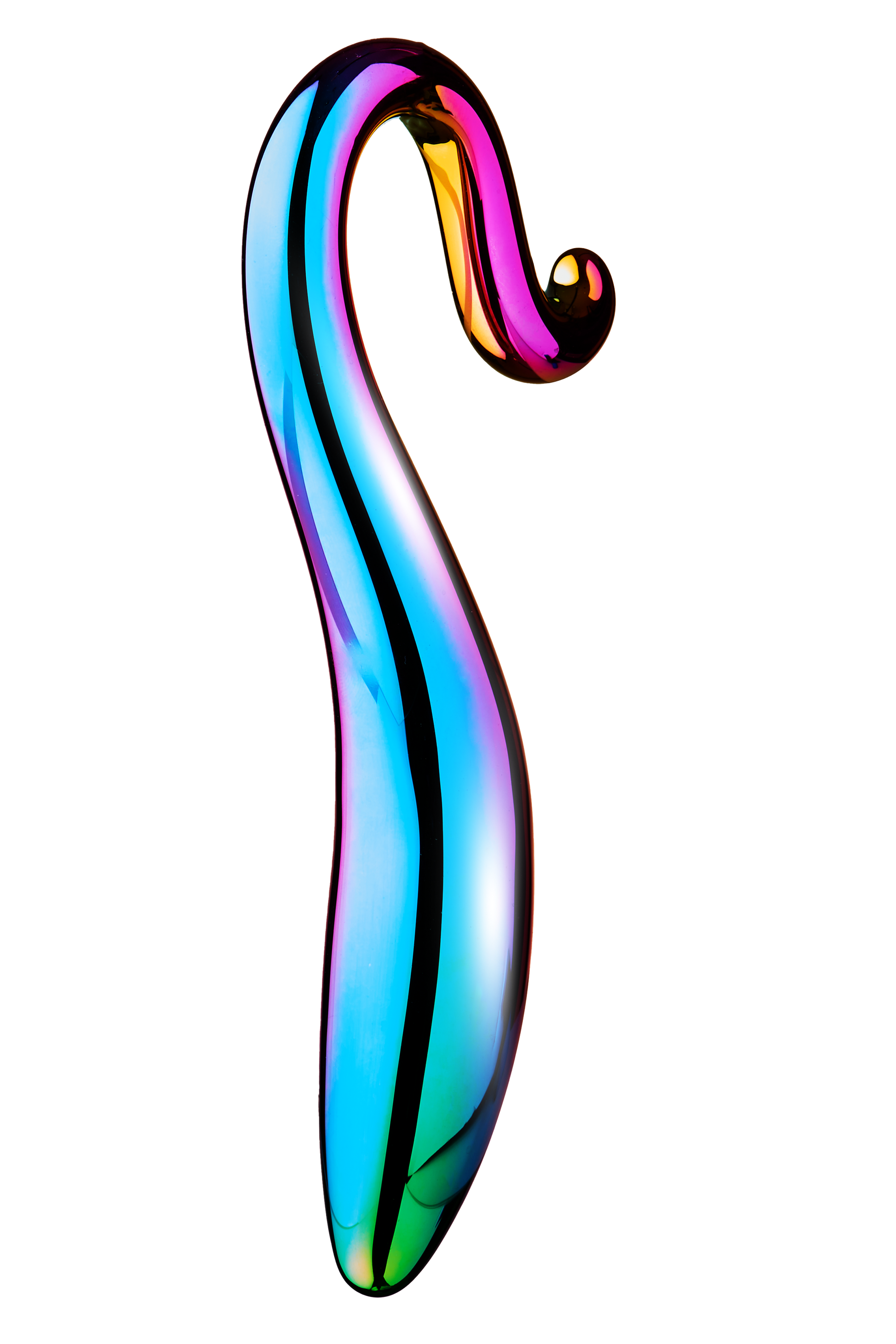 9-Dildo szklane zakręcone eleganckie bezpieczne 18cm-9