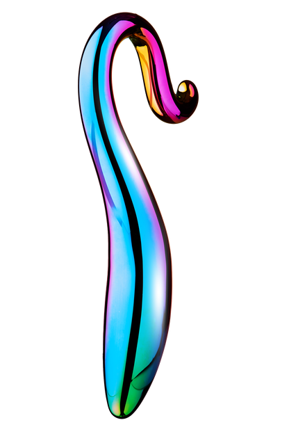 9-Dildo szklane zakręcone eleganckie bezpieczne 18cm-9
