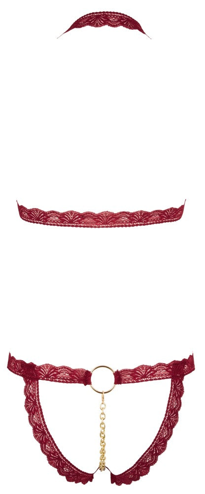 15-Bra Set open red M/L-15
