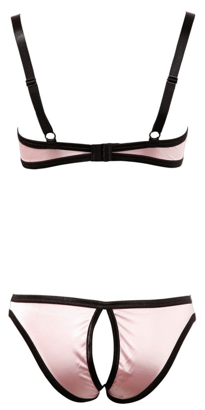 9-Half-cup Bra Set Rose 80B/M-9