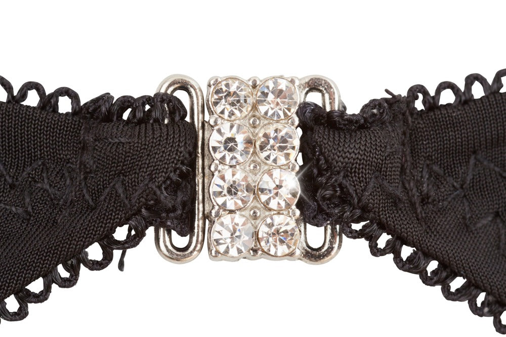 12-Rhinestone Shelf Bra Set 85C/L-12