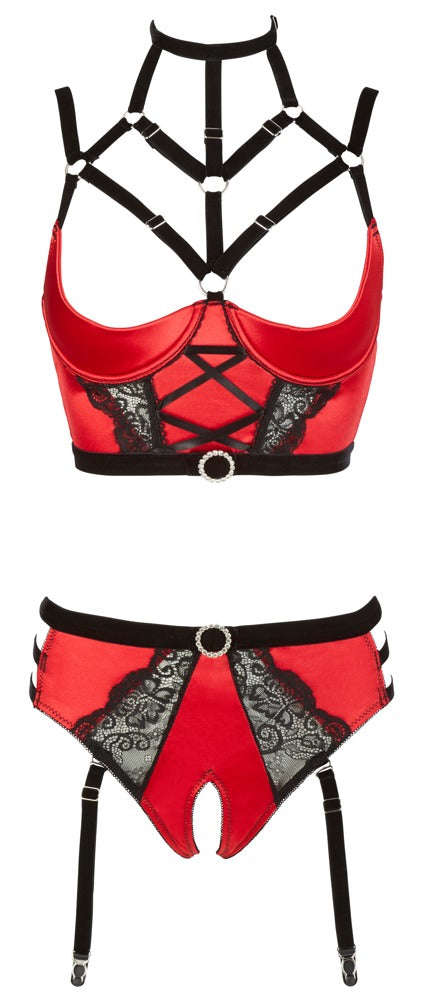 4-Shelf Bra Set red 80B/M-4