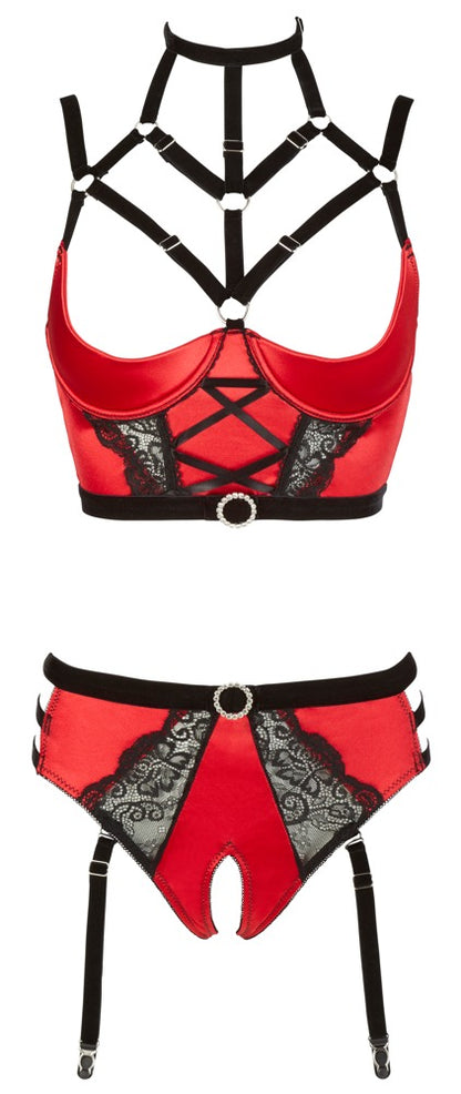 4-Shelf Bra Set red 80B/M-4