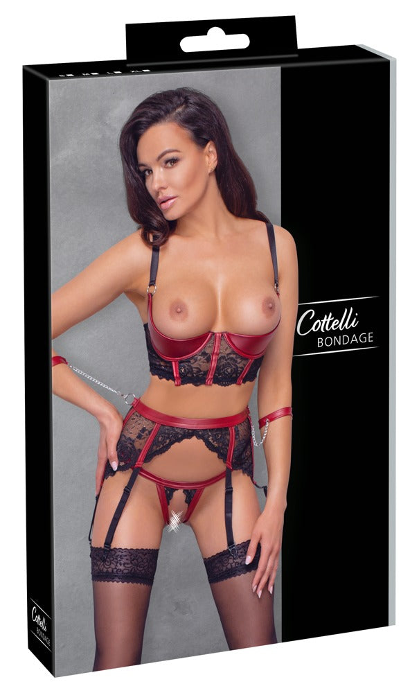 2-Shelf Bra Set black/red S-2