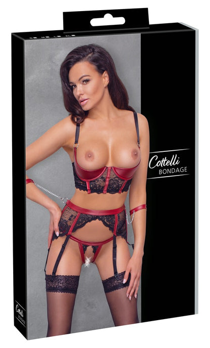 2-Shelf Bra Set black/red S-2