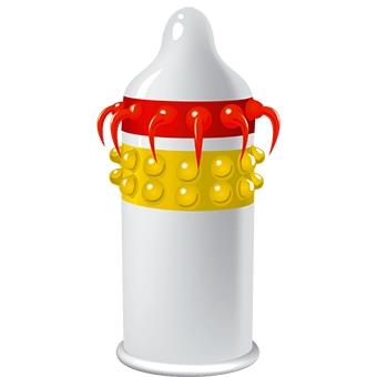 3-Prezerwatywy z fakturą wypustkami egzo lucky dude-3
