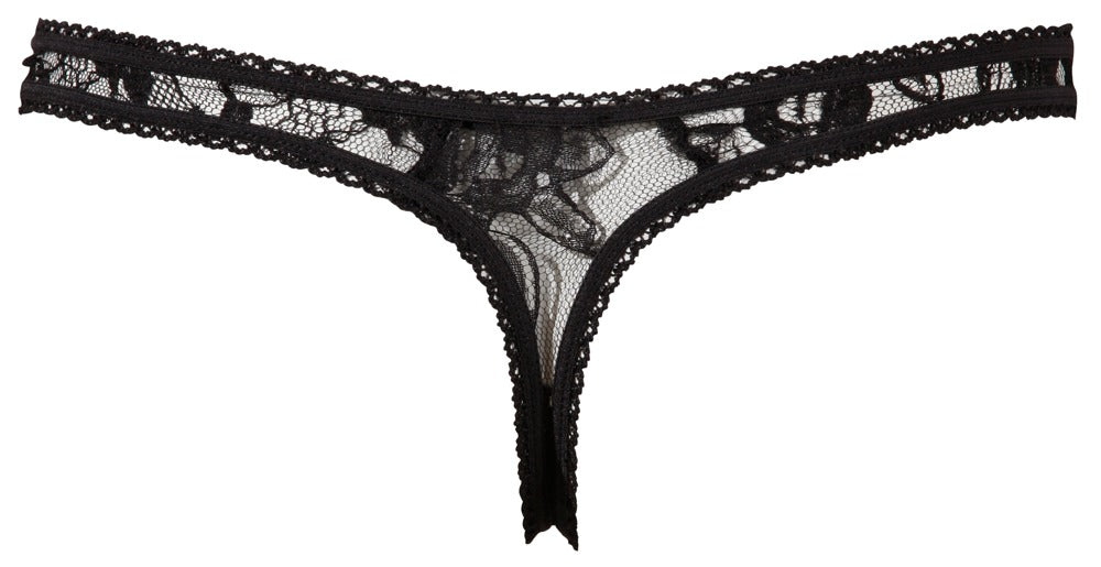 15-Crotchless String black M-15