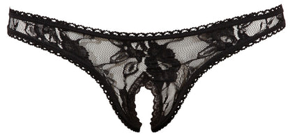 12-Crotchless String black L-12