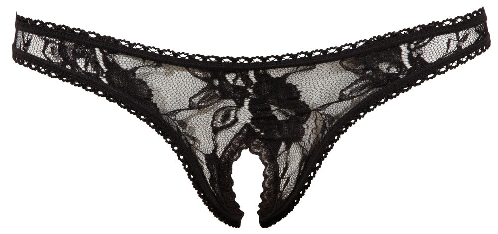 12-Crotchless String black XL-12