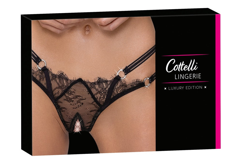 2-String otwarte z dziurką w kroku wycięte sex S/M-2