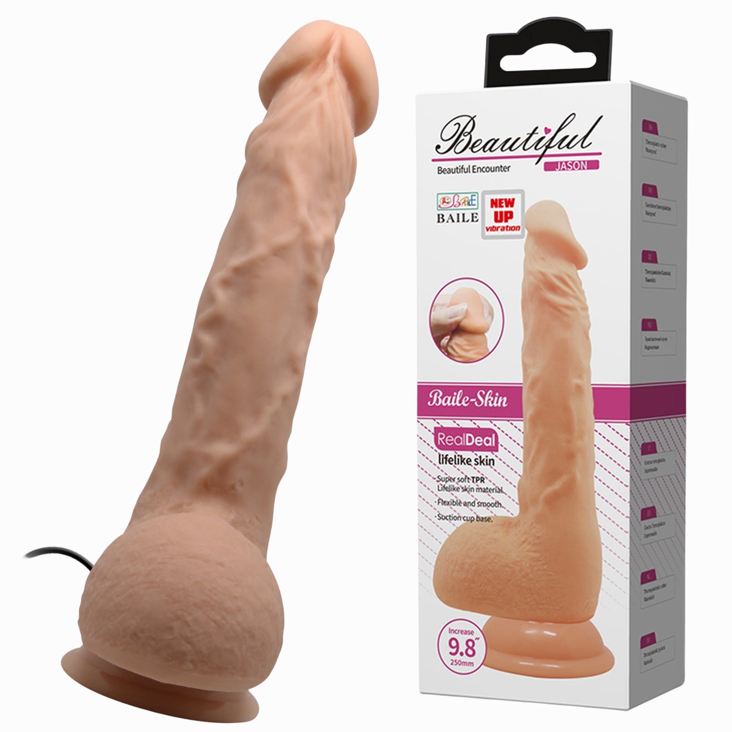 2-Sztuczny penis dildo realistyczne wibracje 24 cm-2