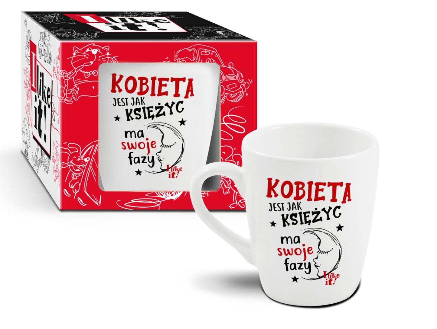 1-Kubek Kobieta jest jak księżyc ma swoje fazy 300ml-1