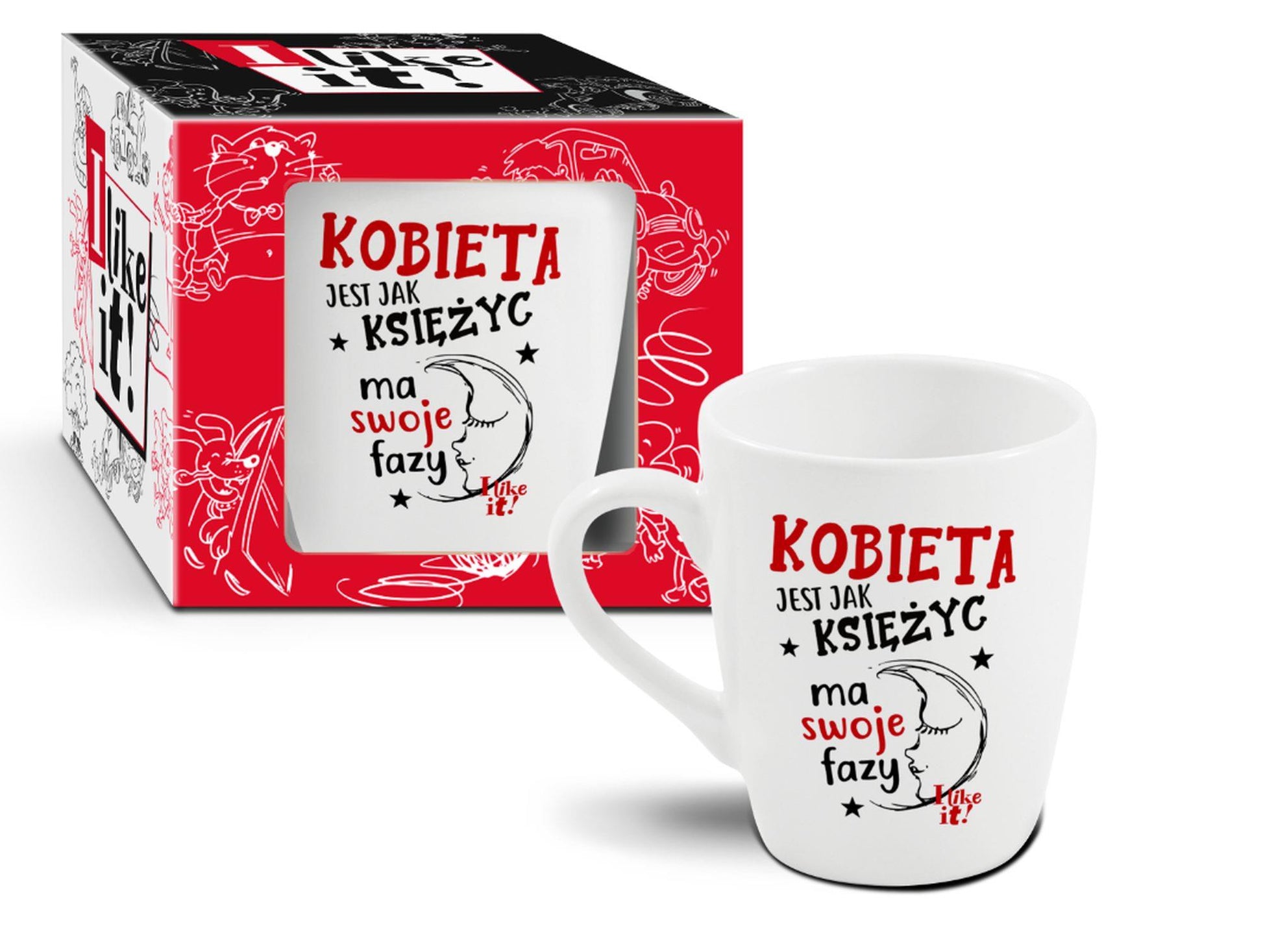 1-Kubek Kobieta jest jak księżyc ma swoje fazy 300ml-1