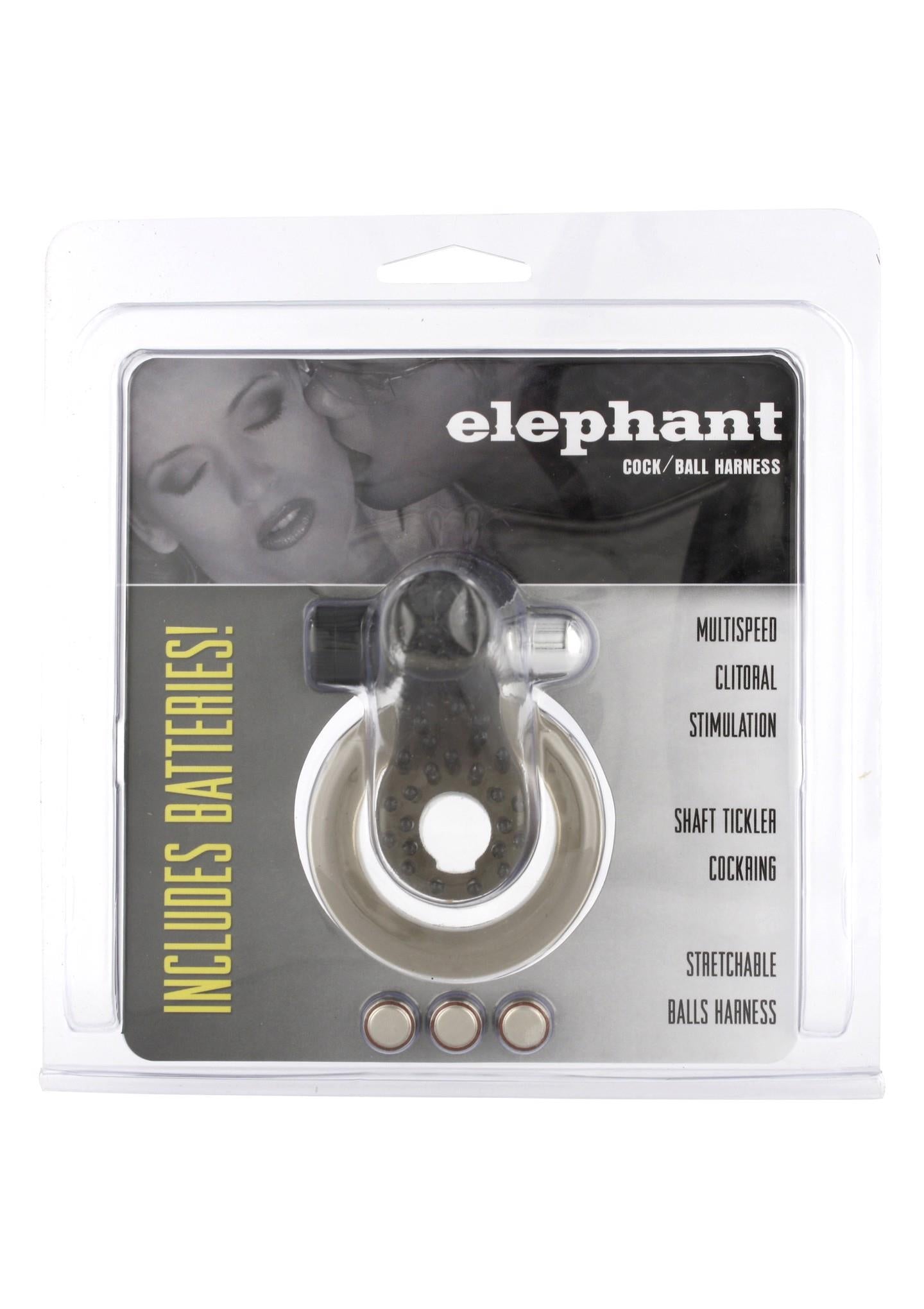 3-Pierścień-COCK&BALL RING ELEPHANT JELLY VIB-3