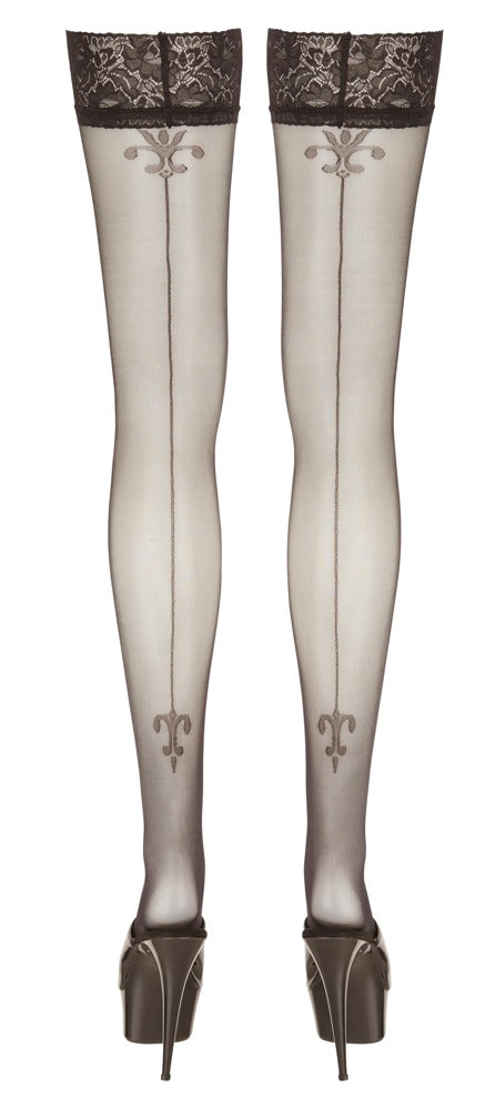 6-Hold-up Stockings with seam 2-6