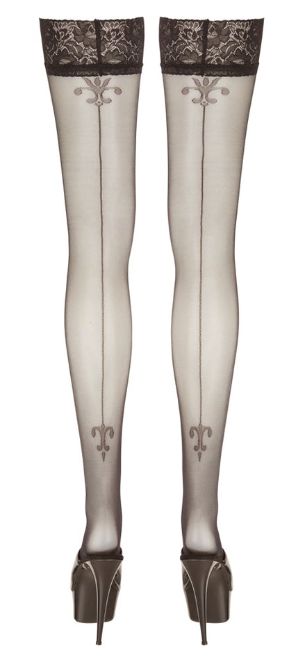 6-Hold-up Stockings with seam 2-6