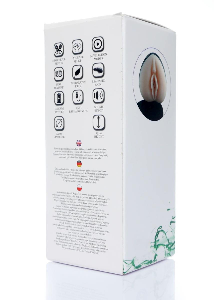 5-Masturbator wagina cyberskóra 34 tryby dźwięki usb-5