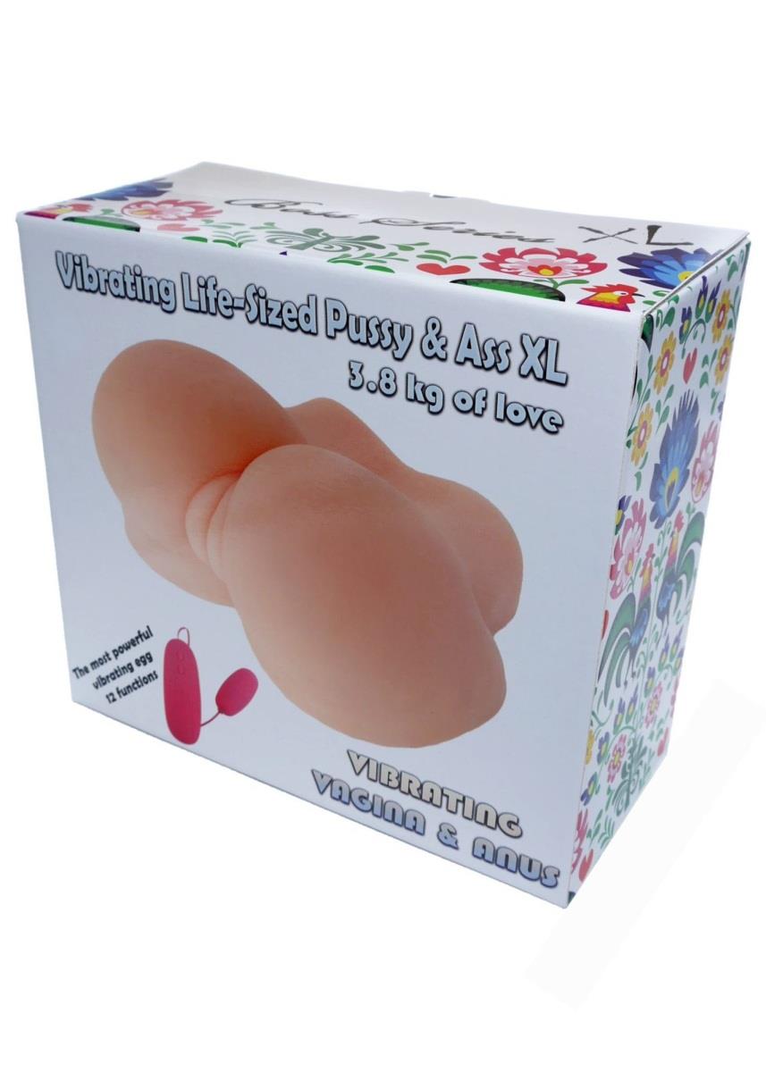 2-Masturbator realistyczny 2 otwory wibracje 3kg xl-2
