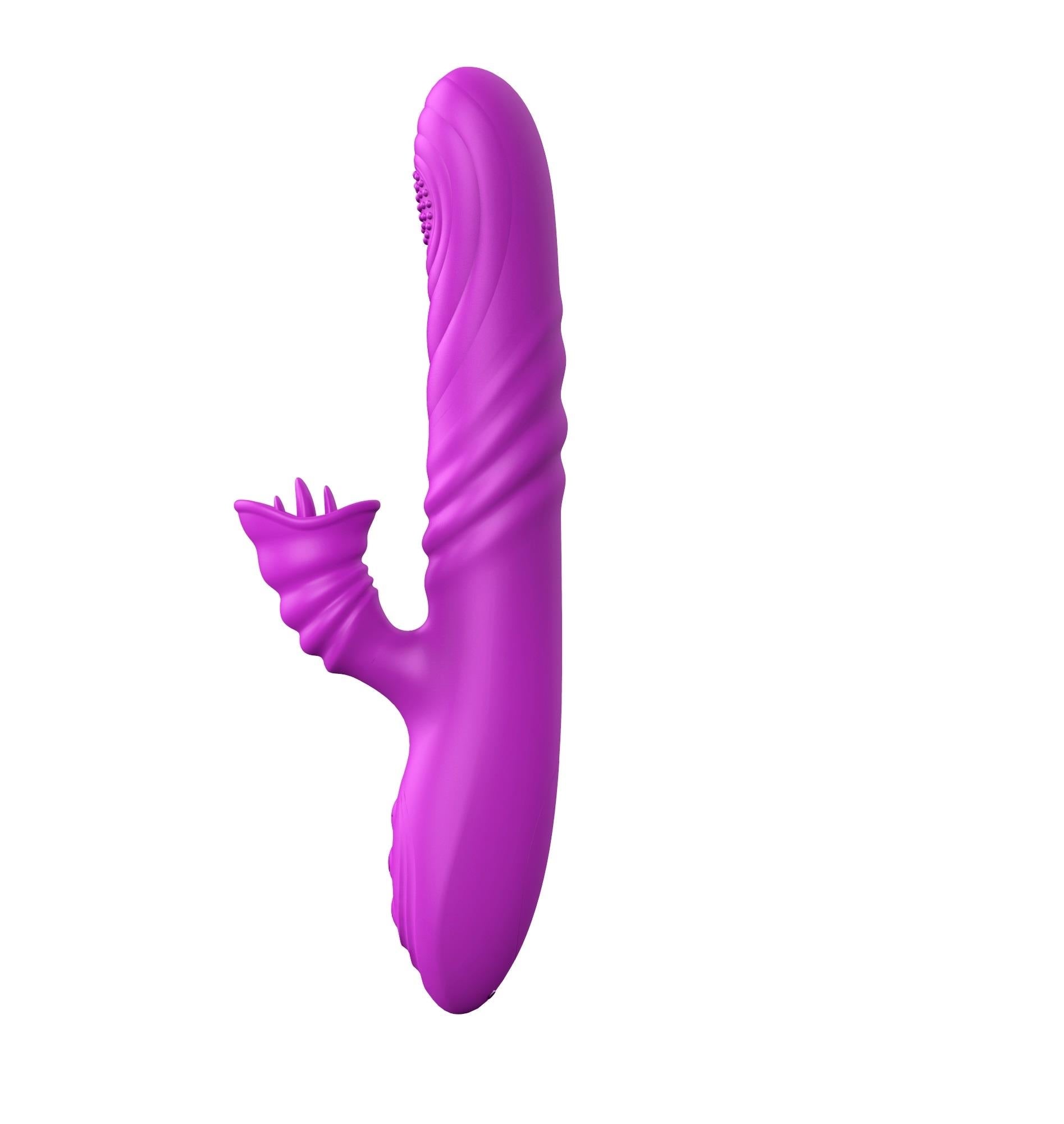 3-Wibrator-Angelia, USB 3 functions of thrusting / 20 vibrations Purple-3
