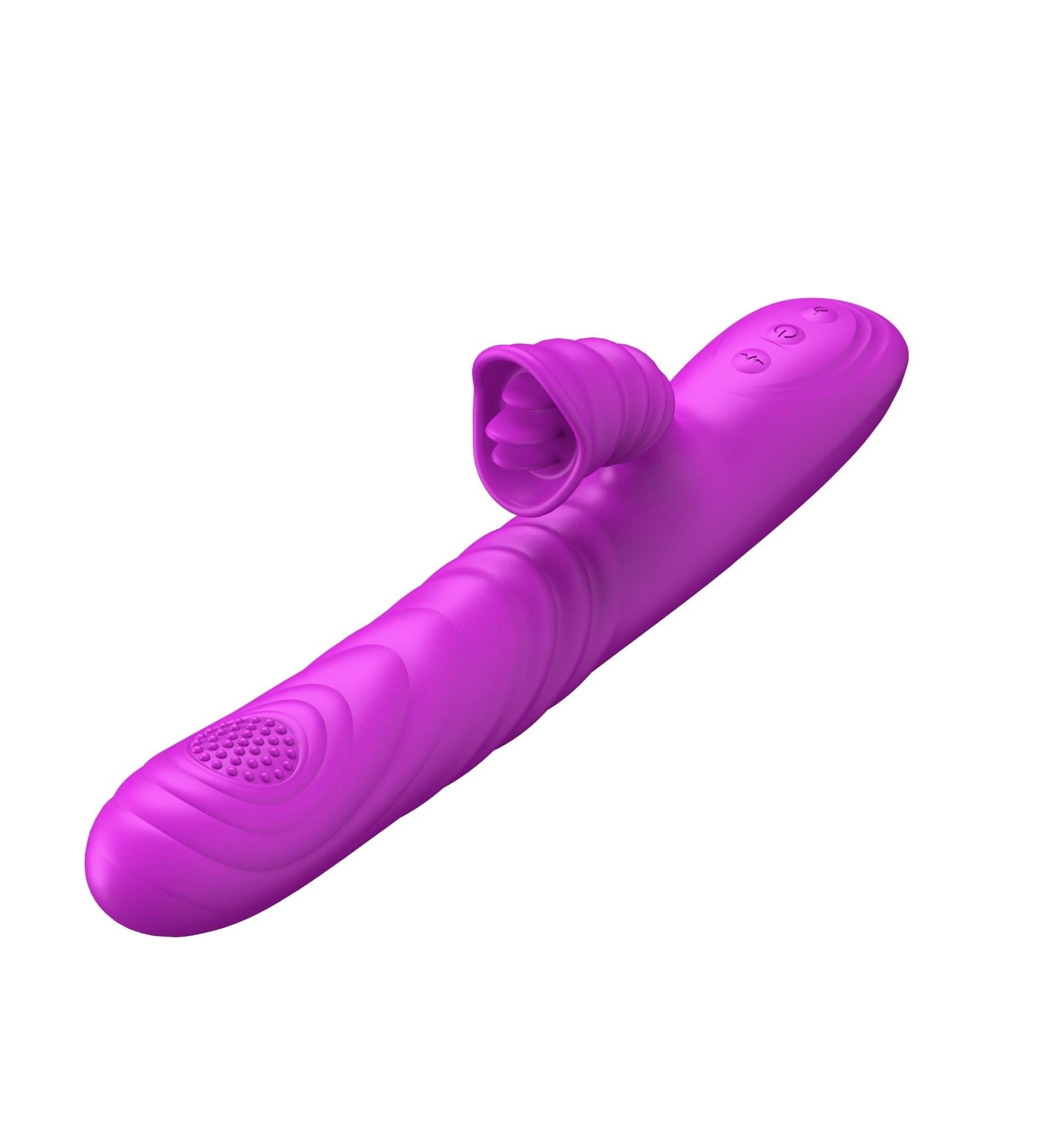 4-Wibrator-Angelia, USB 3 functions of thrusting / 20 vibrations Purple-4