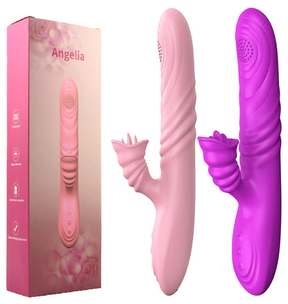 8-Wibrator-Angelia, USB 3 functions of thrusting / 20 vibrations Purple-8