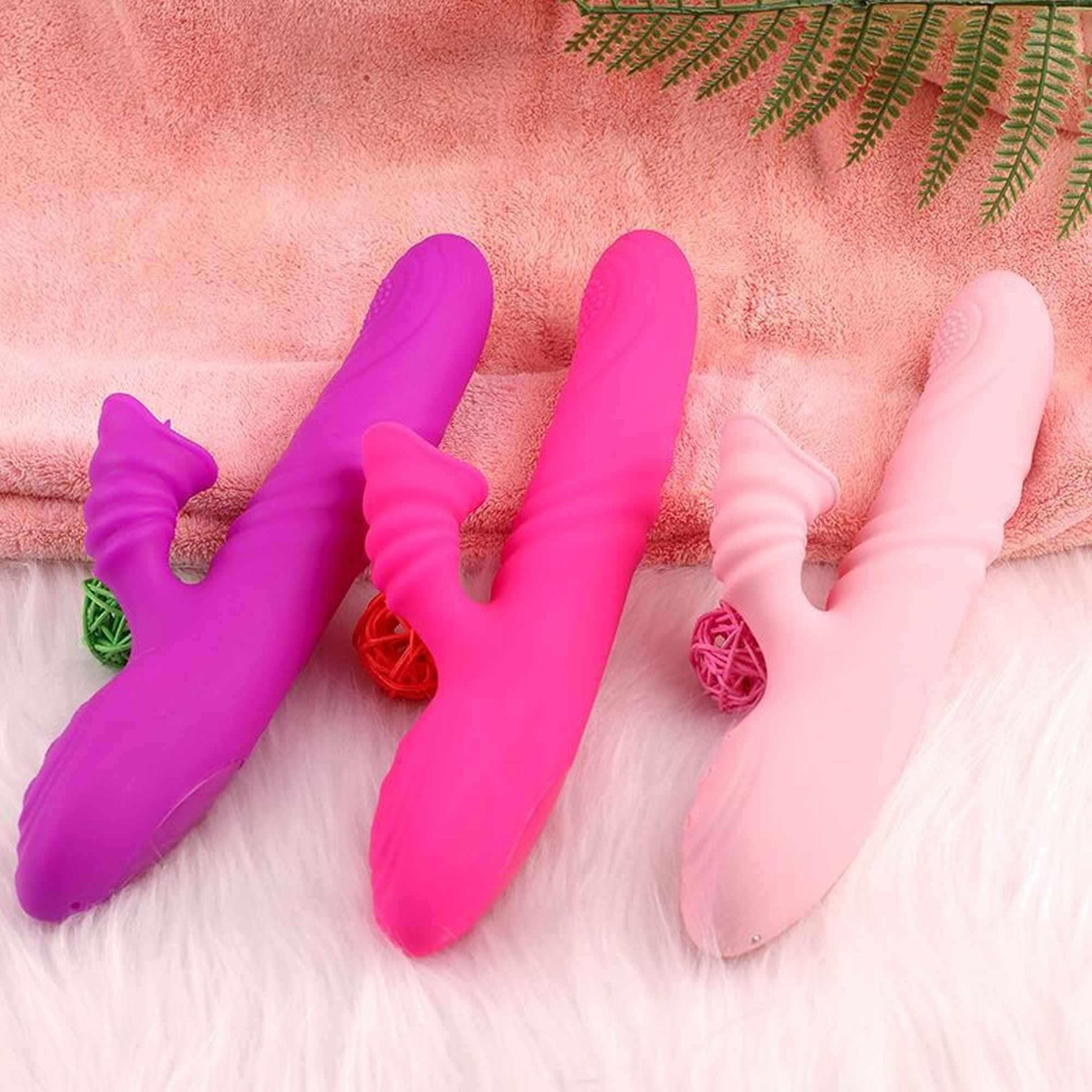 9-Wibrator-Angelia, USB 3 functions of thrusting / 20 vibrations Purple-9