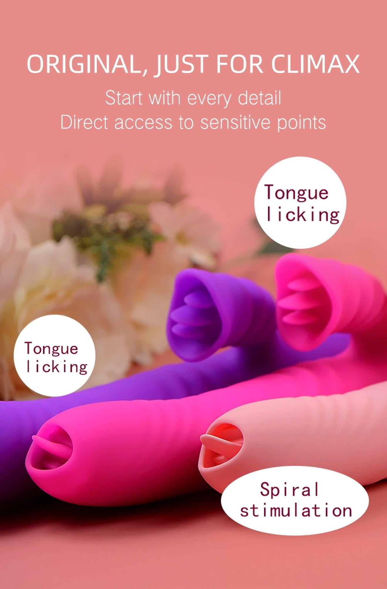 5-Wibrator-Angelia USB 3 functions of thrusting / 20 vibrations Purple-5