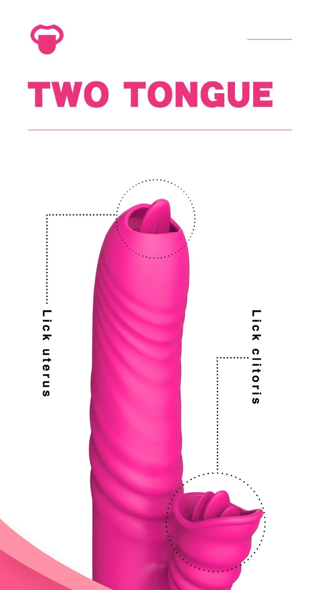 10-Wibrator ogrzewany z sex masażerem 20 trybów 23cm-10