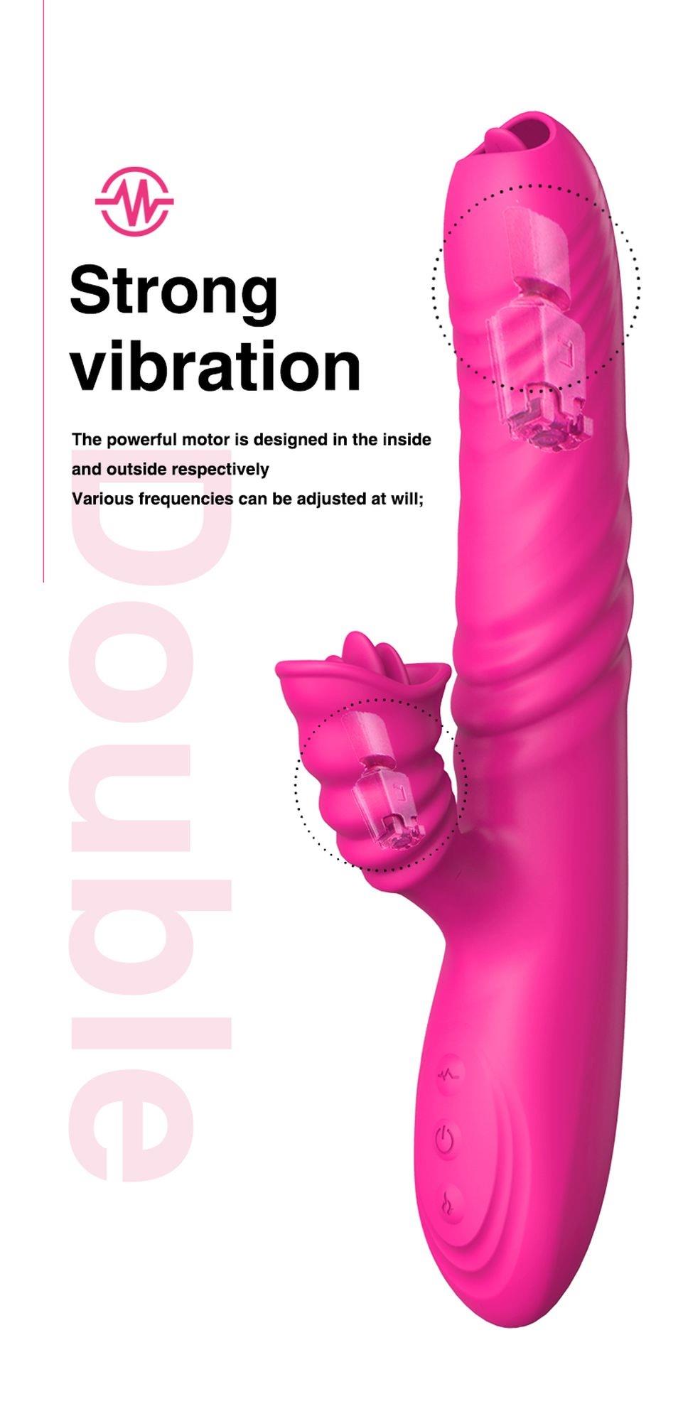 11-Wibrator ogrzewany z sex masażerem 20 trybów 23cm-11