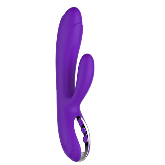 1-Wibrator-Joker Heating Double Vibrating Massage Stick -Purple-1