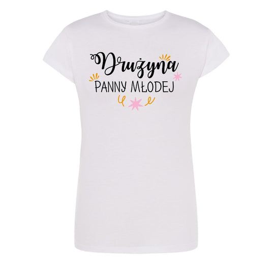 1-Biała koszulka damska  "Drużyna Panny Mlodej" M-1