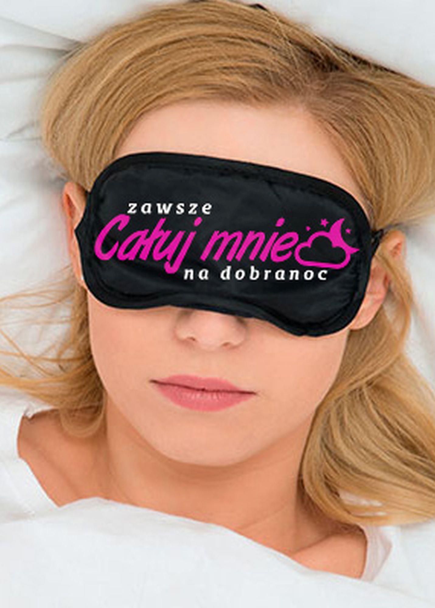 2-Opaska na oczy do spania sen napis całuj mnie-2
