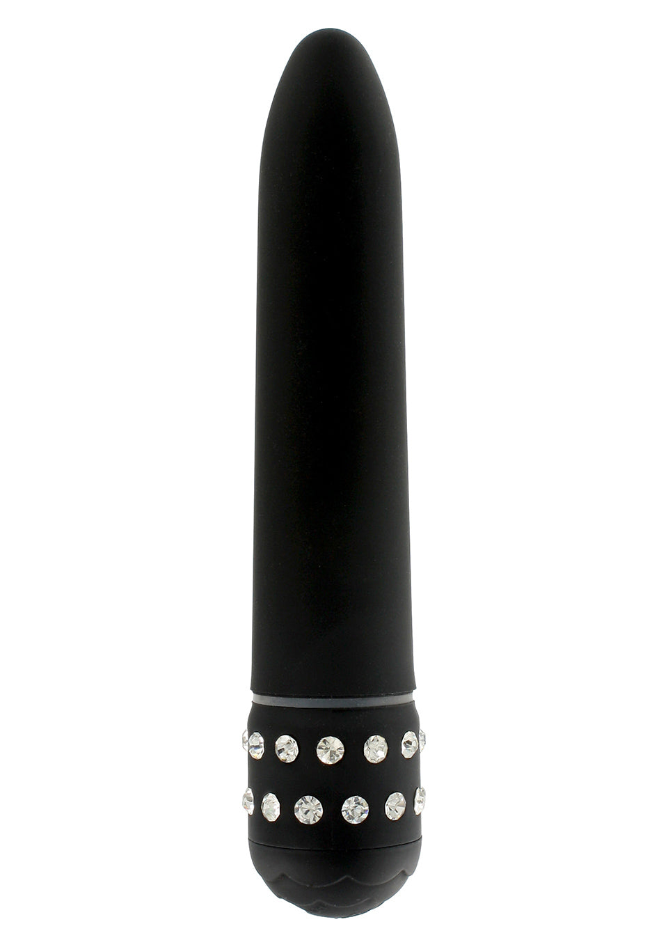 4-Smukły gładki klasyczny wibrator kryształki 15cm-4