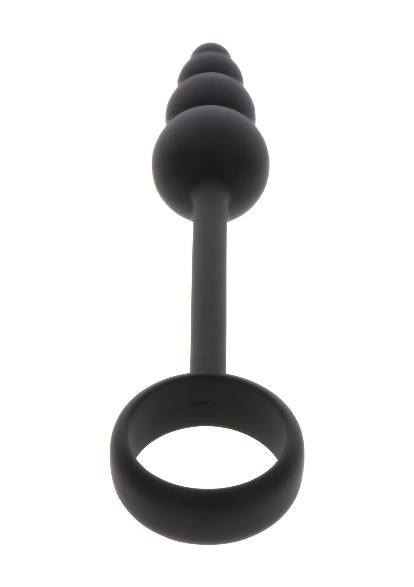 4-Anal Snake Plug & Penis Ring Black-4