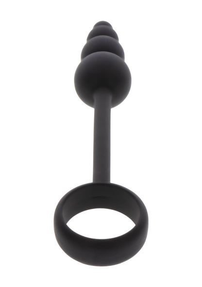 4-Anal Snake Plug & Penis Ring Black-4
