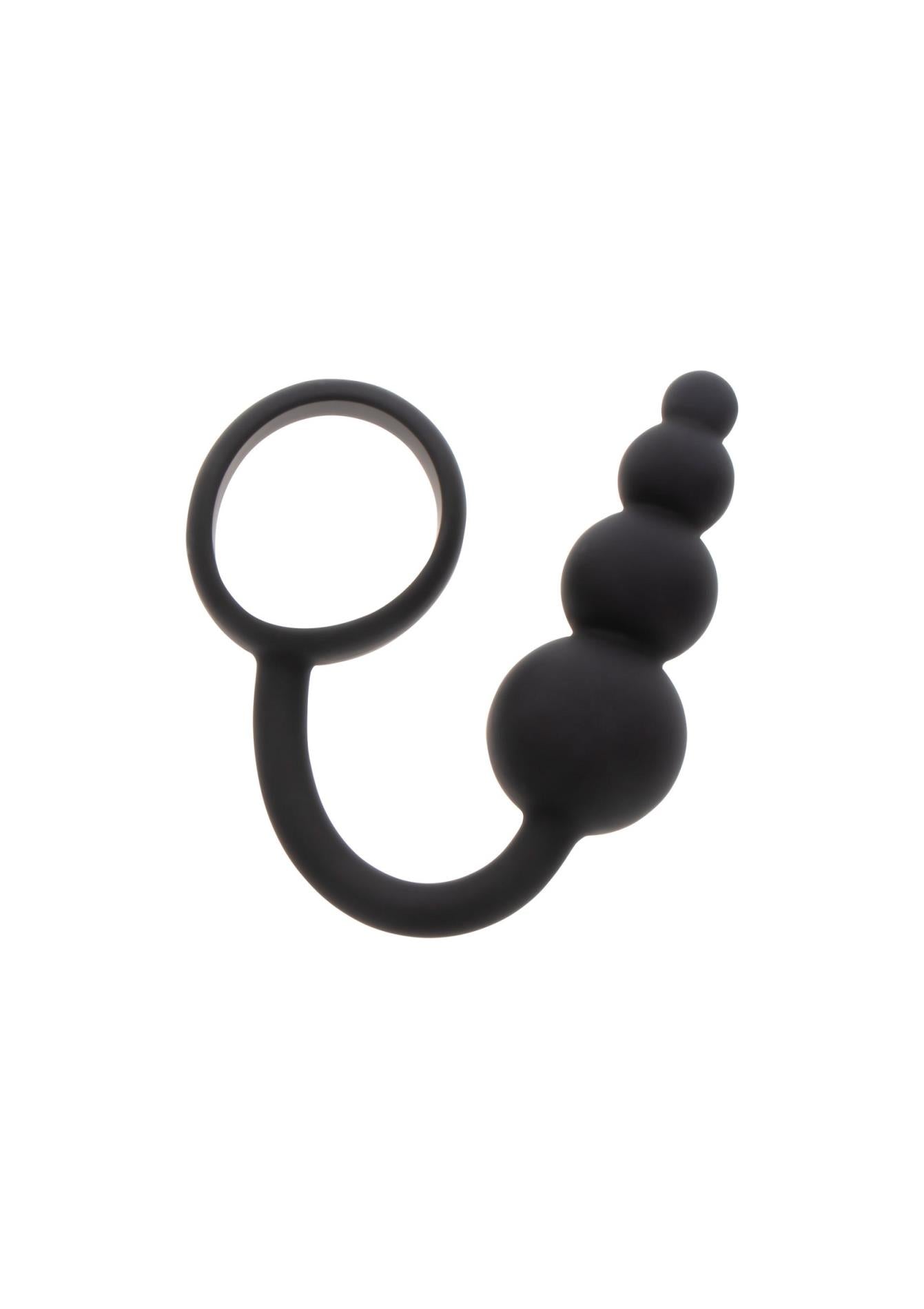 5-Anal Snake Plug & Penis Ring Black-5
