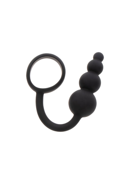 5-Anal Snake Plug & Penis Ring Black-5
