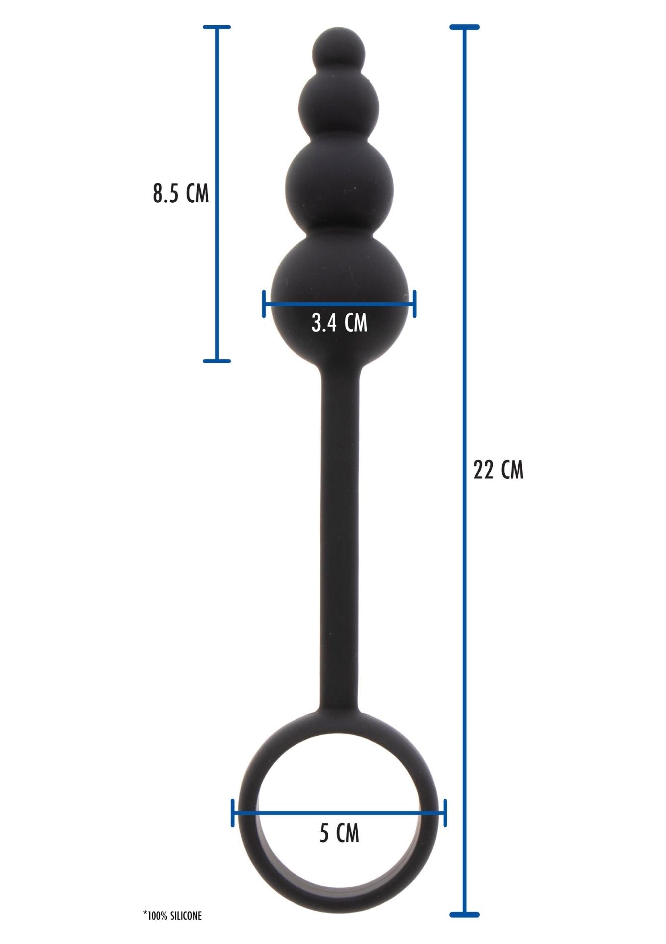 6-Anal Snake Plug & Penis Ring Black-6
