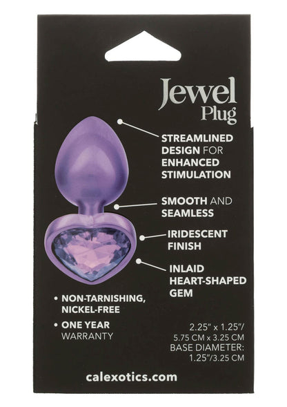 3-Diamond Heart Plug Small Purple-3